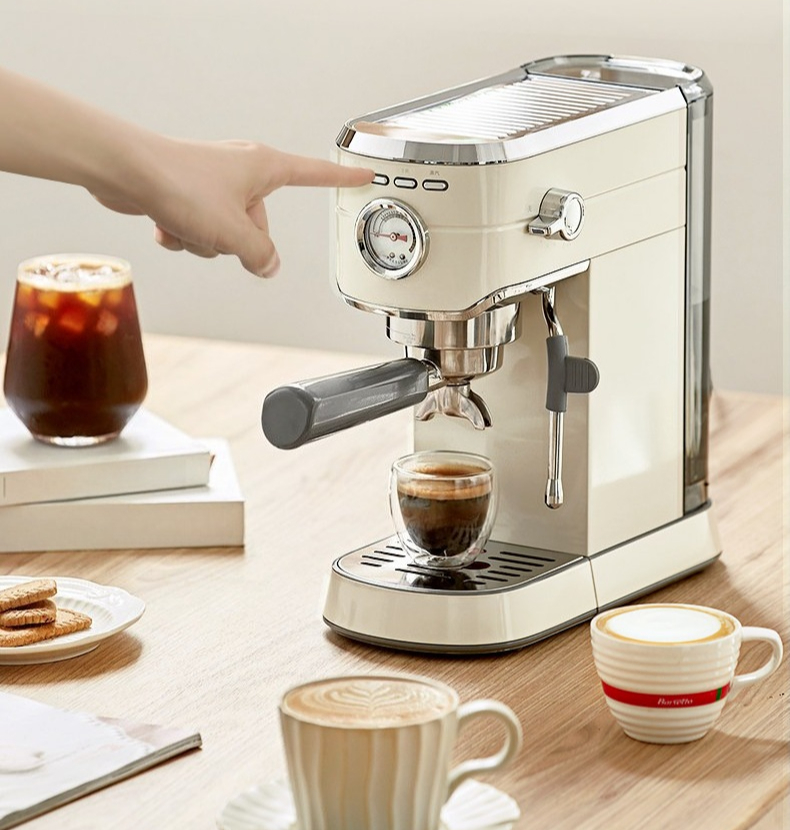 ماكينة إسبريسو منزلية صغيرة شب - مراجعة Pressure Gauge Espresso وسعره