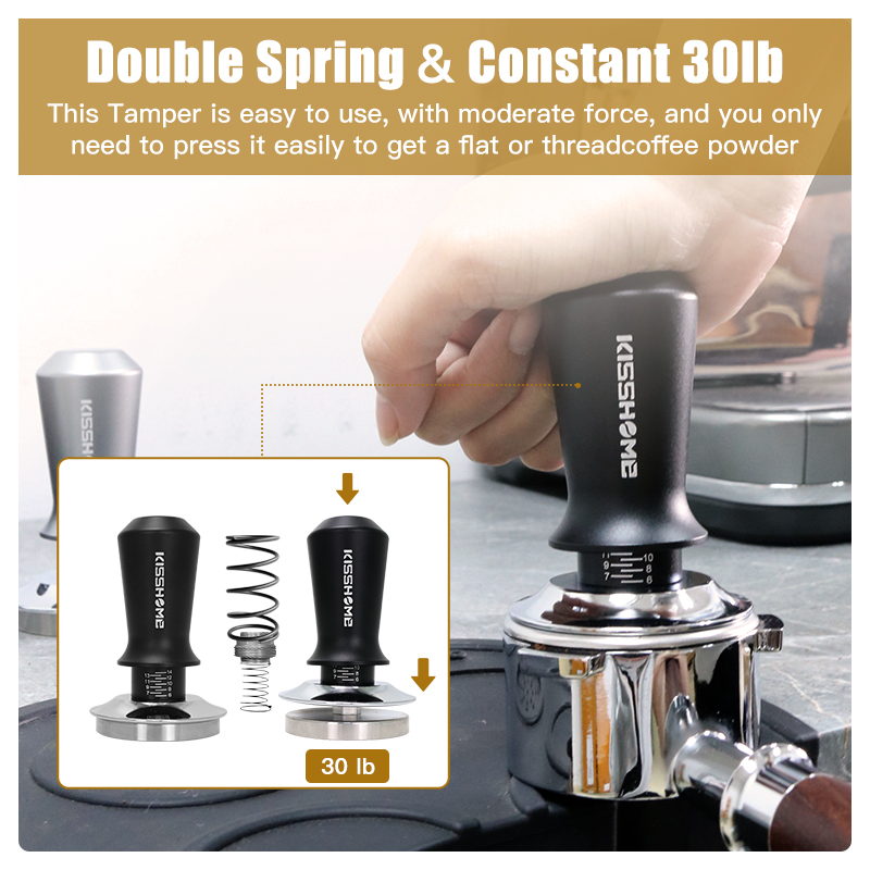مدلك قهوة محشو بزنبرك مزدوج ،  - مراجعة Coffee Equipment Kit وسعره