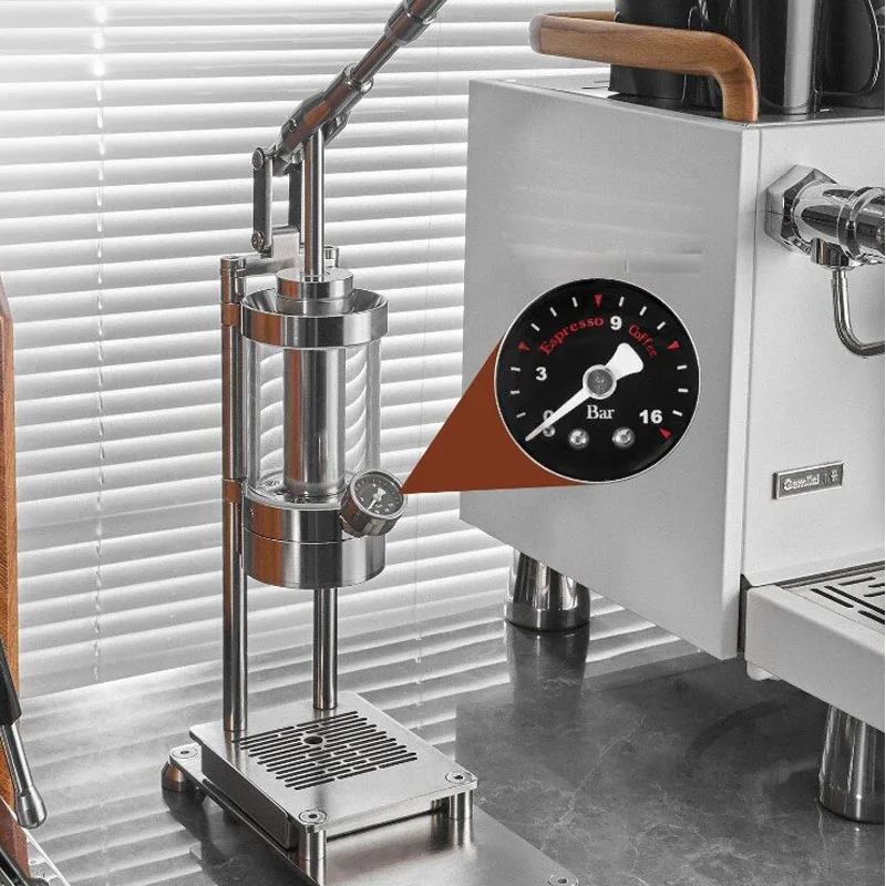 ماكينة إسبريسو يدوية من الفولا - مراجعة Pressure Gauge Espresso وسعره